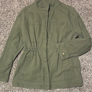 Old Navy Olive Green Utility Jacket with Cinch Waist
